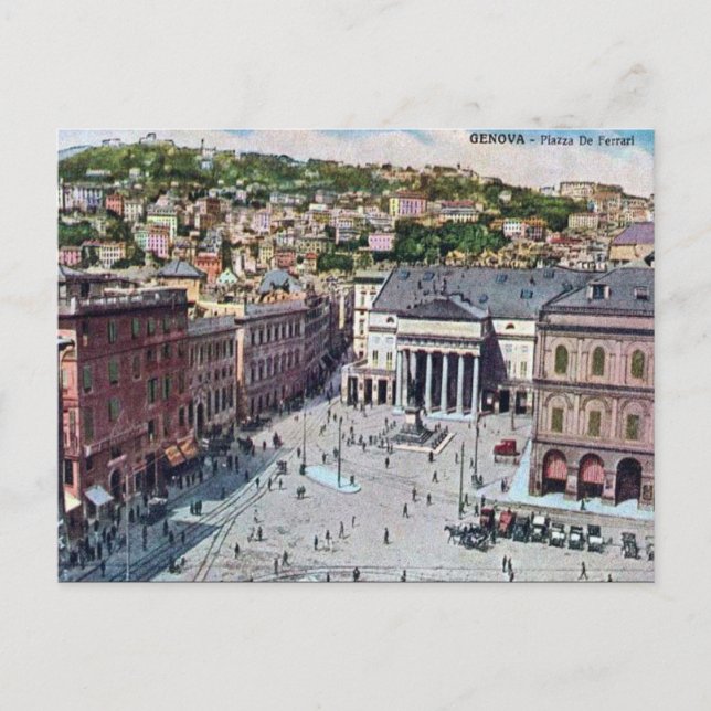 Alte Postkarte - Genua, Italien (Vorderseite)