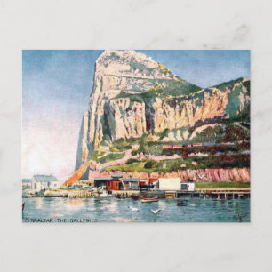 Alte Postkarte - Gibraltar - die Galerien