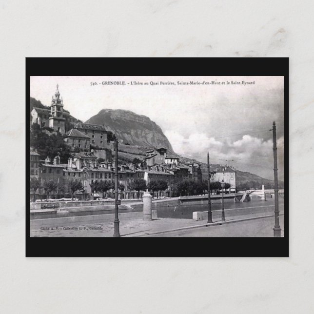 Alte Postkarte - Grenoble, Frankreich. (Vorderseite)