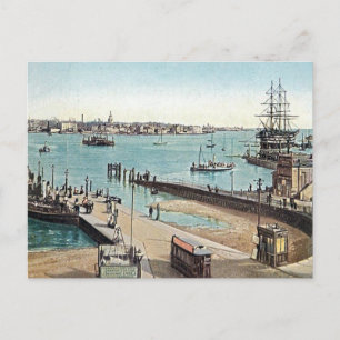 Alte Postkarte - Hafen Portsmouth