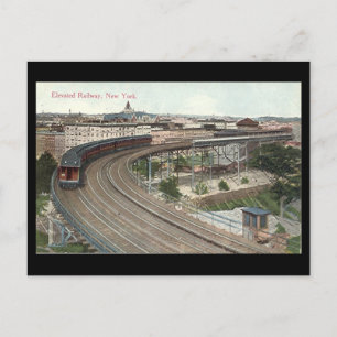 Alte Postkarte, Höhenbahn, New York City Postkarte