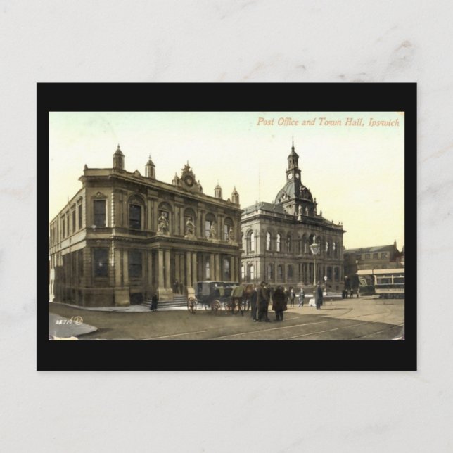 Alte Postkarte - Ipswich, Suffolk (Vorderseite)