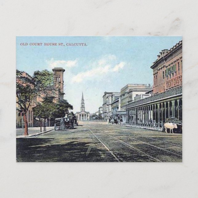 Alte Postkarte - Kalkutta, Indien (Vorderseite)