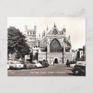 Alte Postkarte - Kathedrale Exeter