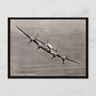 Alte Postkarte - KLM Super Constellation
