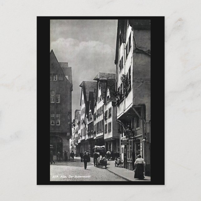 Alte Postkarte - Koln/Köln, Buttermarkt. (Vorderseite)