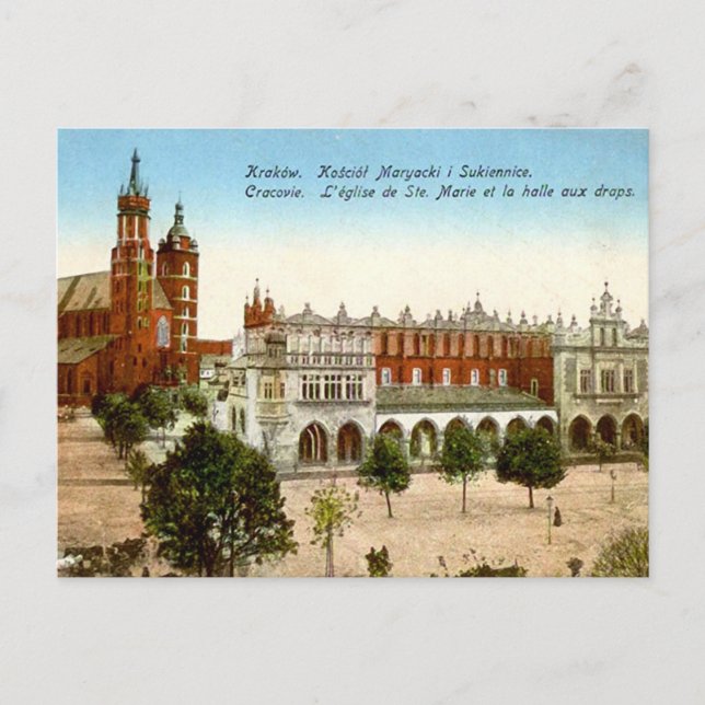 Alte Postkarte - Krakau, Polen (Vorderseite)