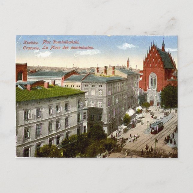 Alte Postkarte - Krakau, Polen (Vorderseite)