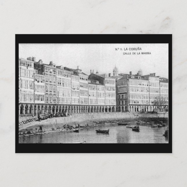 Alte Postkarte - La Coruña, Spanien (Vorderseite)