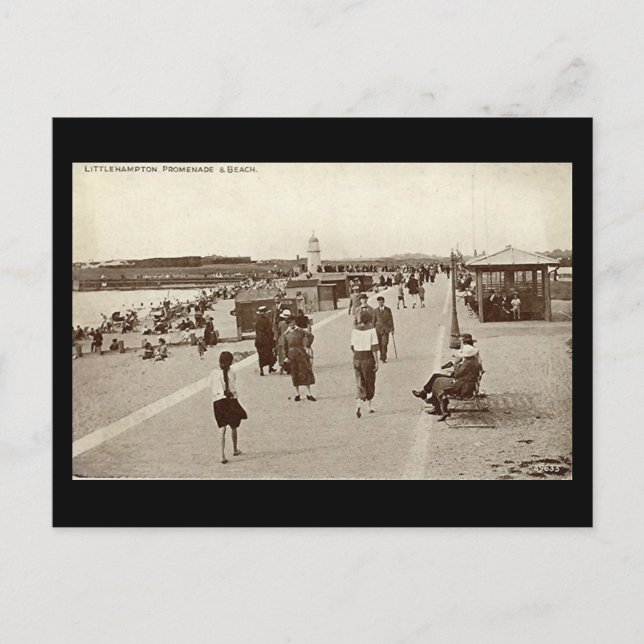 Alte Postkarte - Littlehampton, Sussex (Vorderseite)