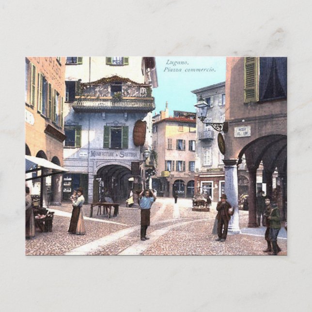 Alte Postkarte - Lugano, Schweiz (Vorderseite)