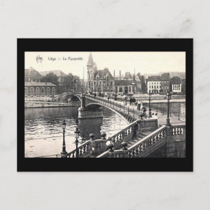 Alte Postkarte - Lüttich, La Passerelle
