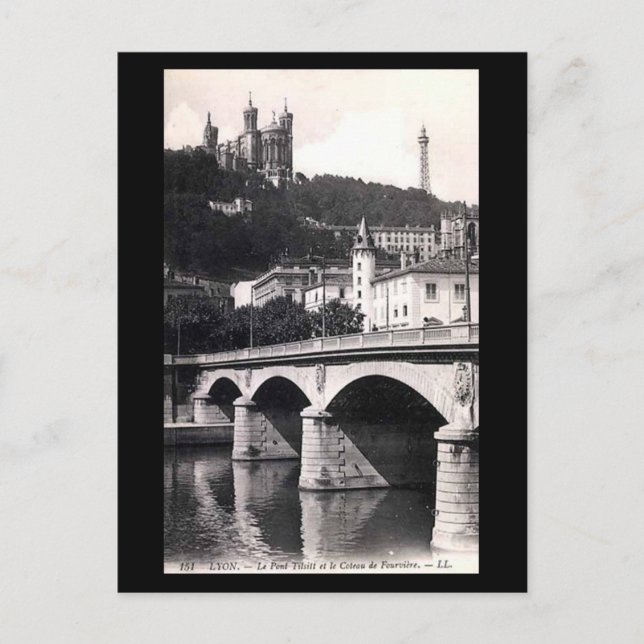 Alte Postkarte - Lyon, Pont Tilsitt (Vorderseite)