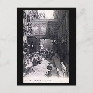 Alte Postkarte - Lyon, Rue du Palais-Grillet