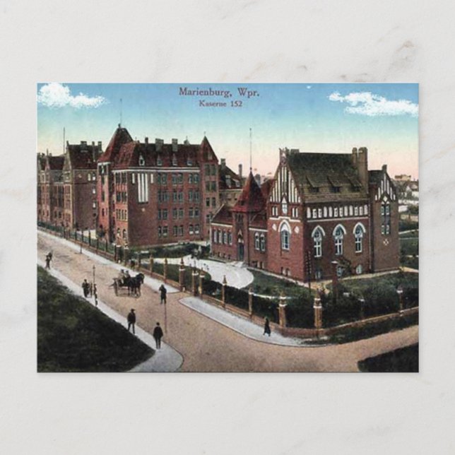 Alte Postkarte - Malbork/Marienburg, Polen (Vorderseite)