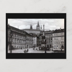 Alte Postkarte, Malostranske Platz, Prag Postkarte