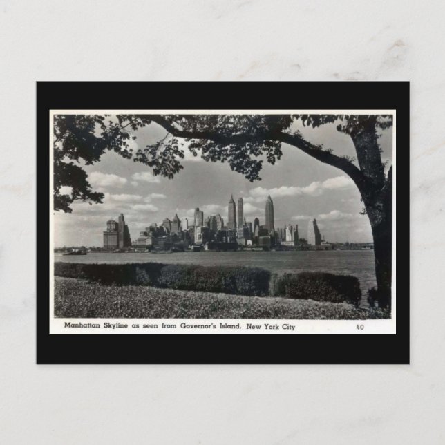 Alte Postkarte - Manhattan Skyline (Vorderseite)