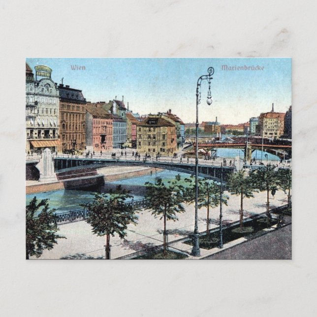 Alte Postkarte - Marienbrücke, Wien (Vorderseite)
