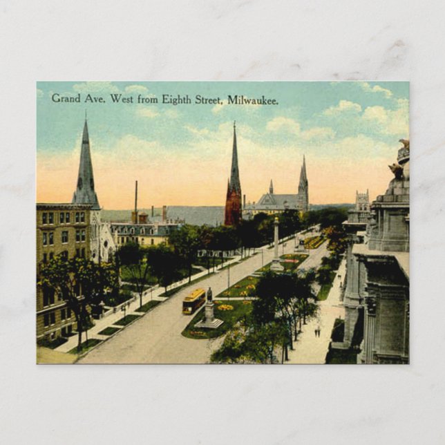 Alte Postkarte - Milwaukee, Wisconsin (Vorderseite)