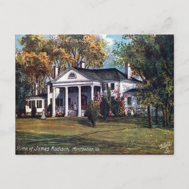 Alte Postkarte - Montpelier, Virginia, USA (Vorderseite)