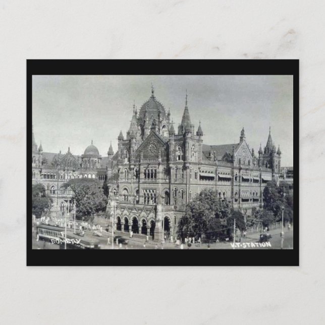 Alte Postkarte - Mumbai, Victoria Terminus (Vorderseite)