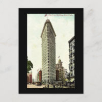 Alte Postkarte, New York City, Flacheisen-Gebäude