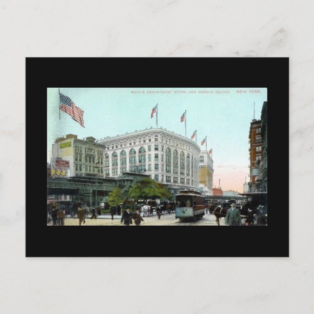 Alte Postkarte, New York City, Macy's Postkarte (Vorderseite)