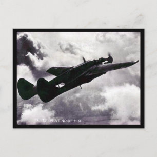 Alte Postkarte - Northrop P-61 Schwarzes Fenster