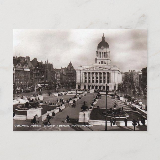 Alte Postkarte - Nottingham (Vorderseite)
