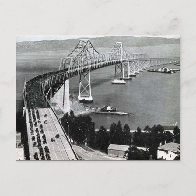 Alte Postkarte - Oakland Bay Bridge (Vorderseite)