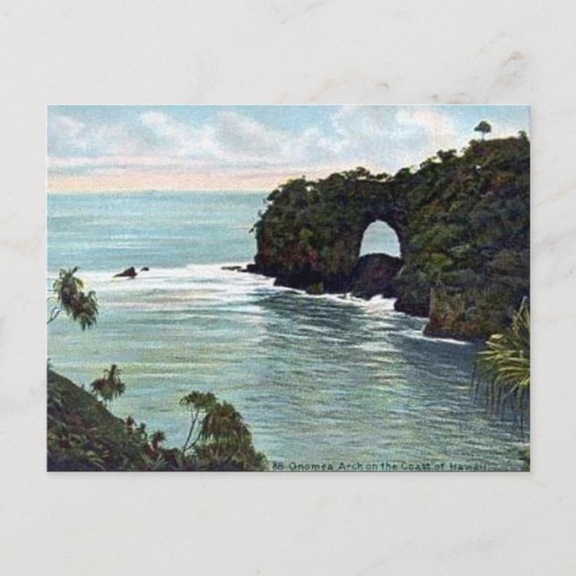 Alte Postkarte - Onomea Arch, Hawaii (Vorderseite)