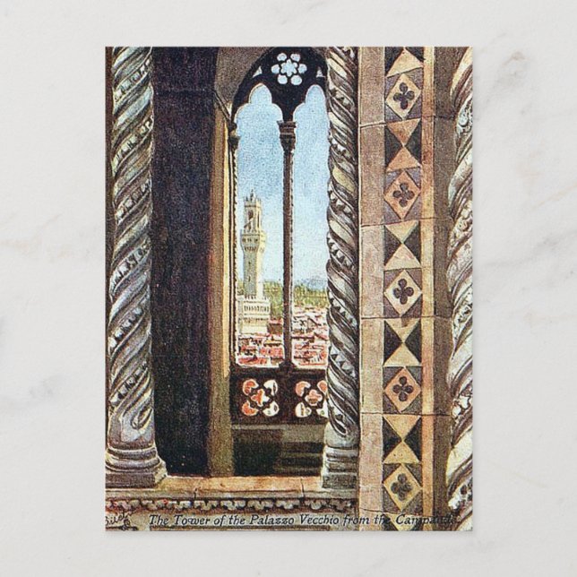 Alte Postkarte - Palazzo Vecchio, Florenz (Vorderseite)