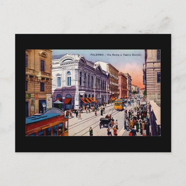 Alte Postkarte, Palermo, Sizilien Postkarte (Vorderseite)