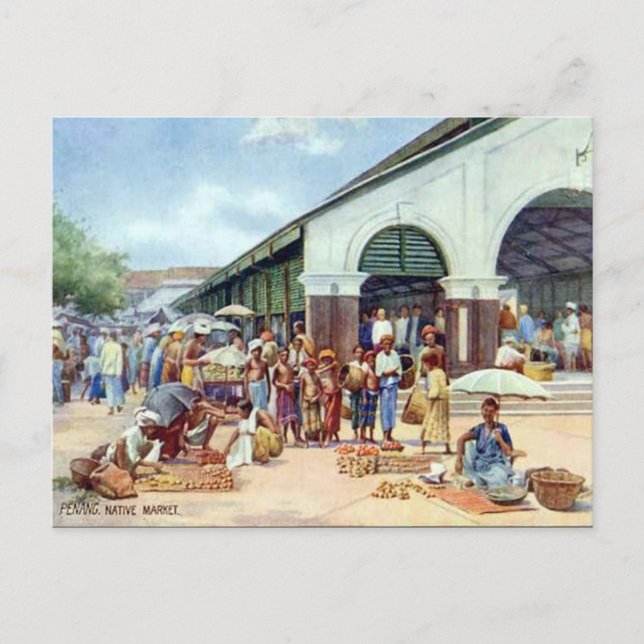 Alte Postkarte - Penang, Malaysia (Vorderseite)