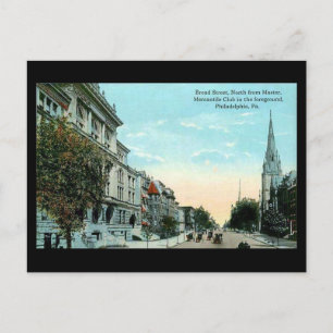 Alte Postkarte - Philadelphia, breite Straße