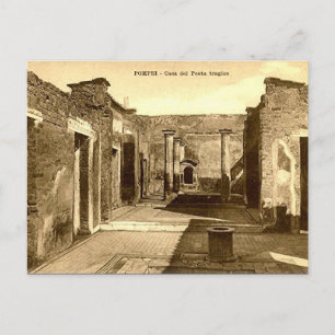 Alte Postkarte - Pompei, Casa del Poeta Tragico