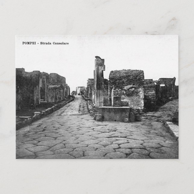 Alte Postkarte - Pompei, Strada Consolare (Vorderseite)