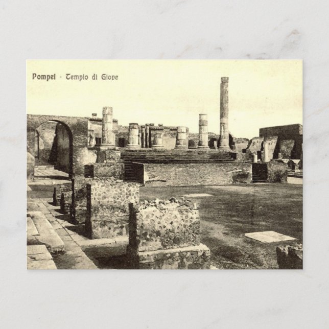 Alte Postkarte - Pompei, Tempio di Giove (Vorderseite)
