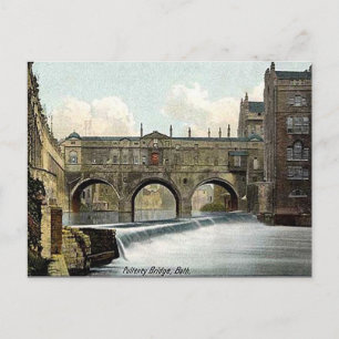 Alte Postkarte - Pulteney Brücke, Bad, Somerset
