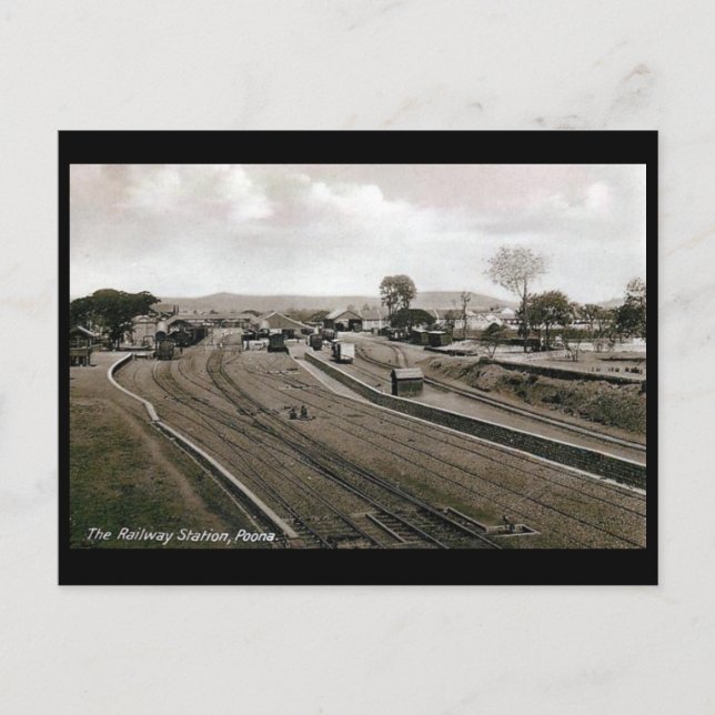 Alte Postkarte - Pune, Indien (Vorderseite)