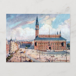 Alte Postkarte - Rådhuspladsen, Kopenhagen