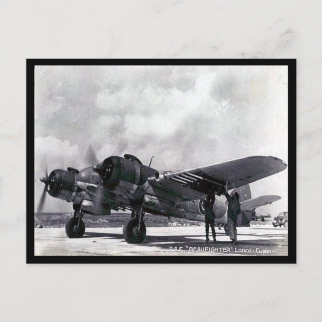 Alte Postkarte - RAF Bristol "Beaufighter" (Vorderseite)