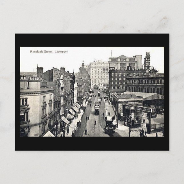 Alte Postkarte - Ranelagh St, Liverpool (Vorderseite)