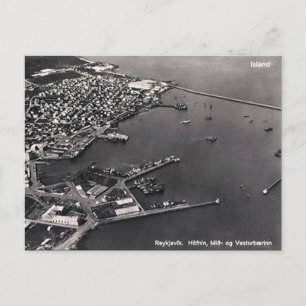 Alte Postkarte - Reykjavik, Island