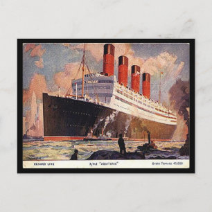 Alte Postkarte - RMS Aquitania