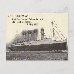 Alte Postkarte - RMS Lusitania