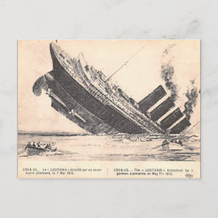 Alte Postkarte - RMS Lusitania