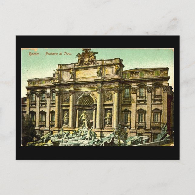 Alte Postkarte, Rom, Fontana di Trevi im Jahre 190 Postkarte (Vorderseite)