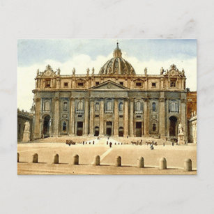 Alte Postkarte, Rom, St. Peter und der Vatikan Postkarte