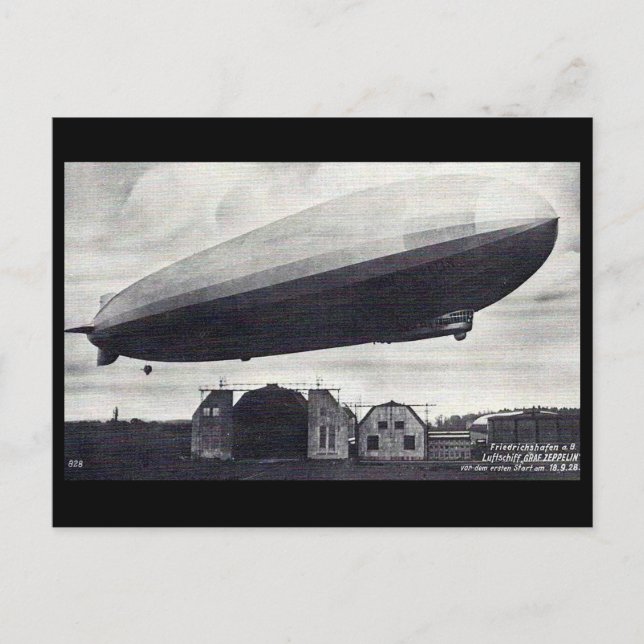 Alte Postkarte - Schiff "Graf Zeppelin" (Vorderseite)